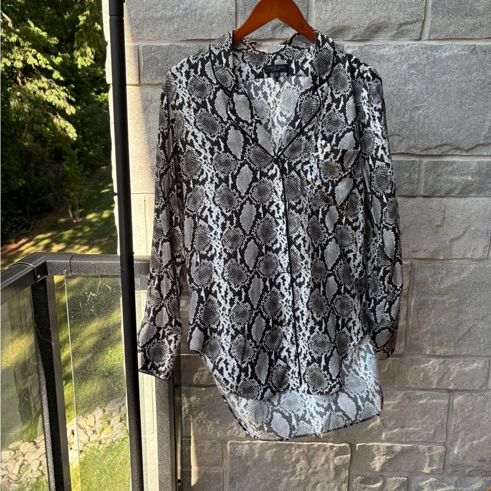 rag and bone Snake Print Women's Silk Blouse